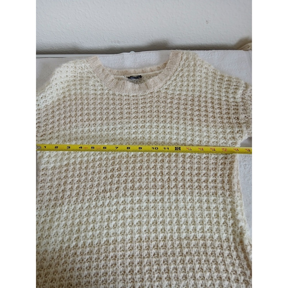 Rue 21 Women's Sweater‎ Size XL Beige Tan Stripes Long Sleeve Round Neck - Picture 12 of 16